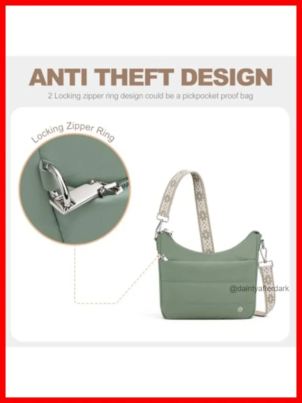 Women's Anti-Theft RFID Blocking Crossbody Hobo Bag with Wallet Pockets
